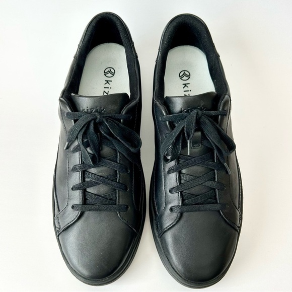 Kizik Vegas Black Leather Slip-On Lace-Up Sneakers Men\'s Size 11 main image 6